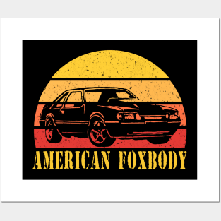 Mustang Foxbody American Fox body stang Muscle classic Car 5.0L Posters and Art